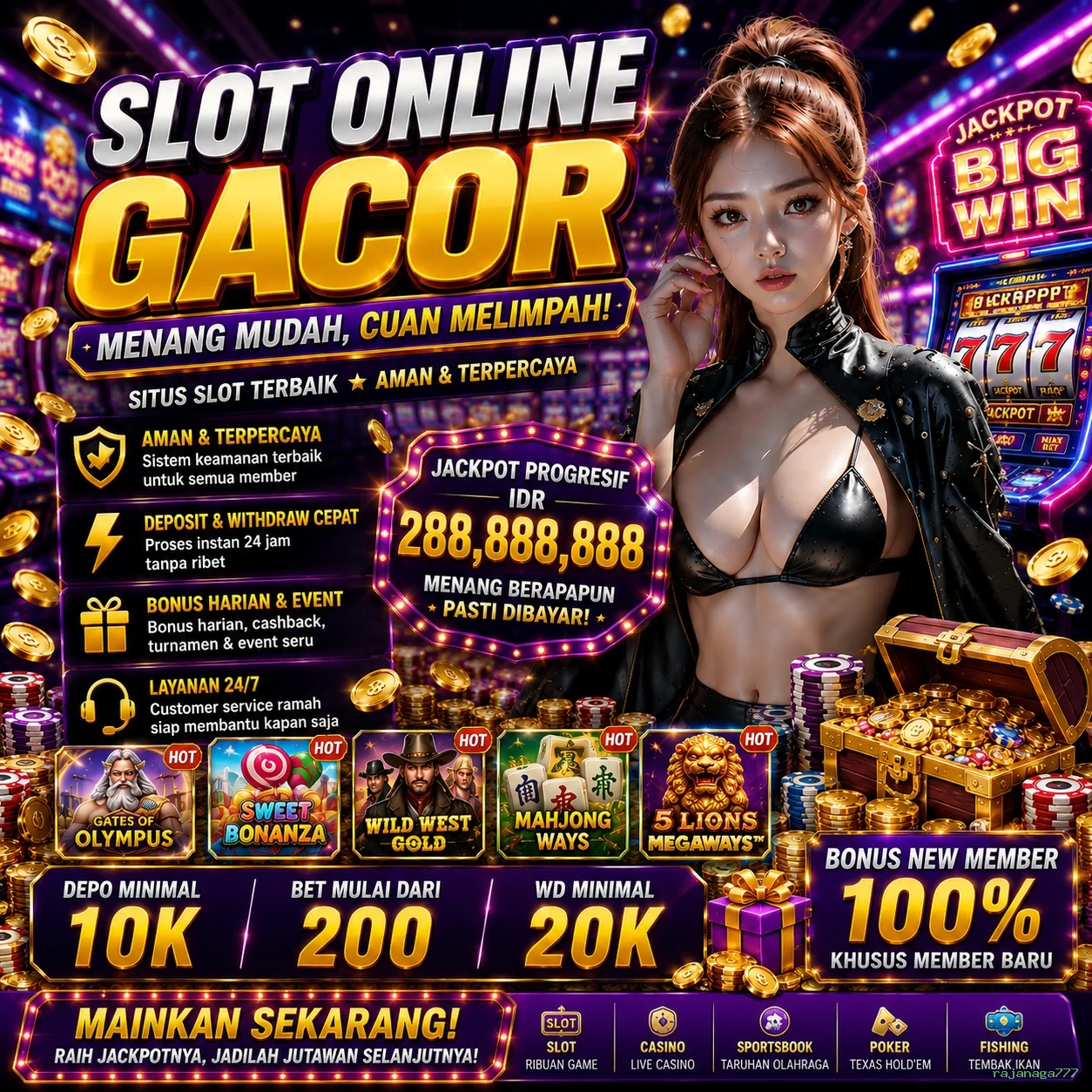 Ikon aplikasi rajanaga777 resmi